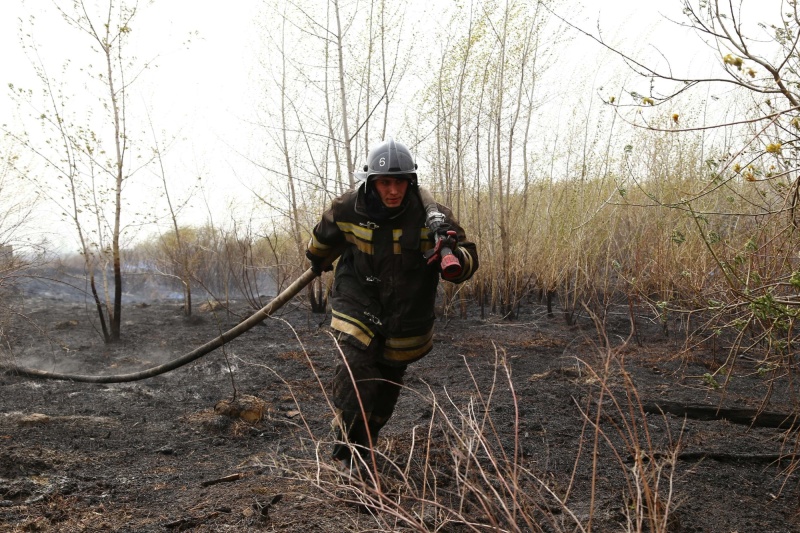 В Курганской области сотрудники МЧС пресекли распространение огня на более, чем полутора тысяч жилых домов