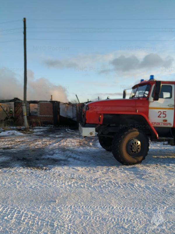 Реагирование подразделений пожарной охраны на пожар в Каргапольском муниципальном округе